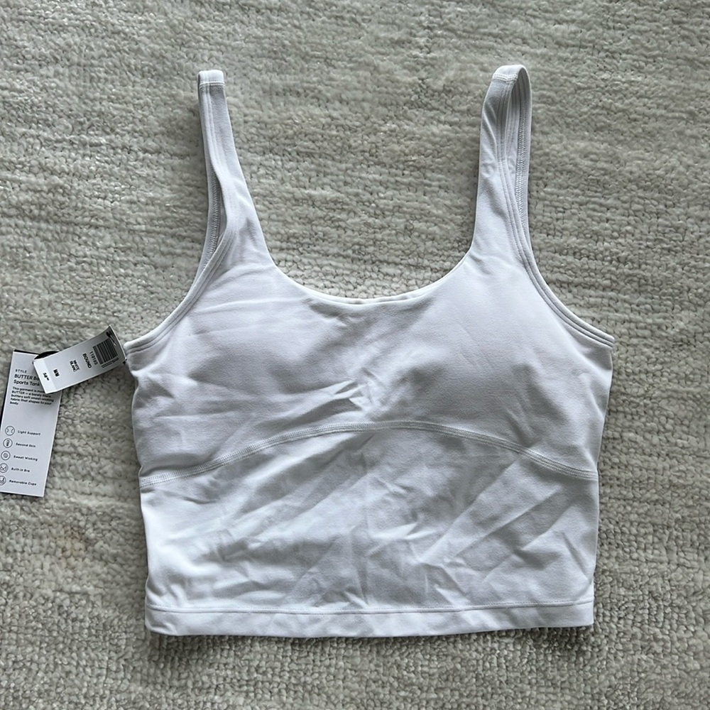 Aritzia Butter Bound sports tank in White